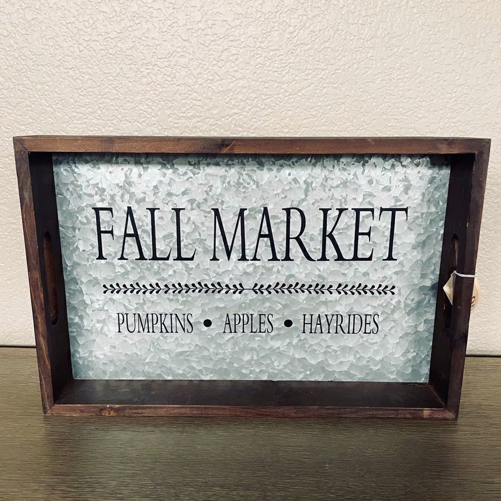 Fall Market Farmhouse Decor Tray